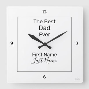 Reloj Cuadrado HAMbWG The Best Father - Wall Clock