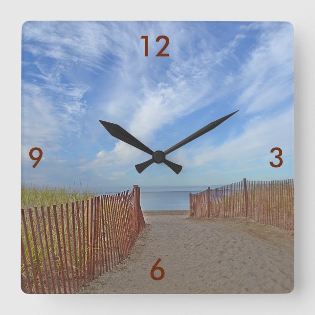 Reloj Cuadrado Hammonasset Beach Wall Clock (Anverso)