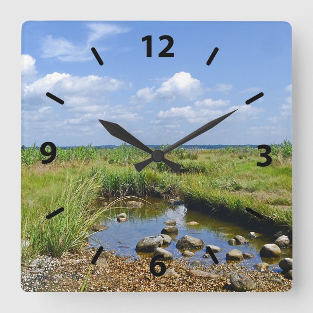Reloj Cuadrado Hammonasset Beach Wall Clock (Anverso)