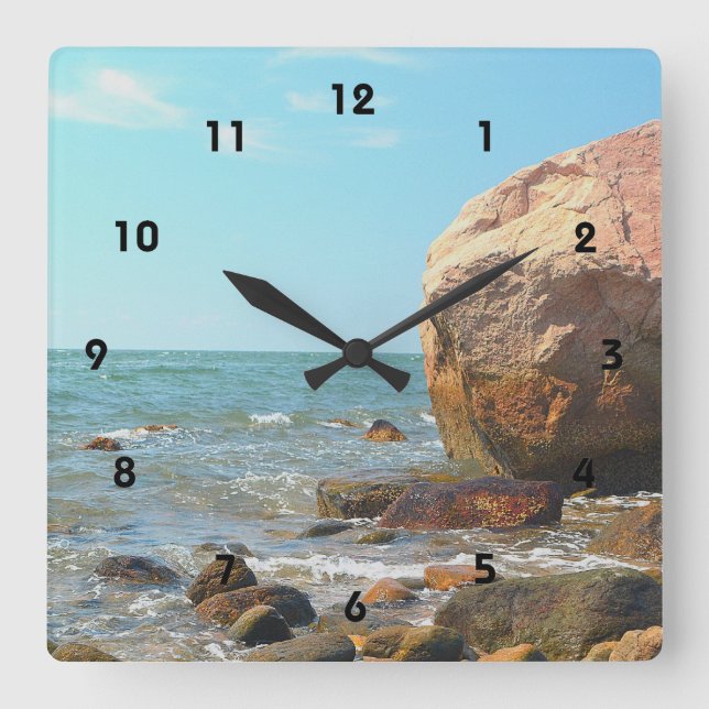 Reloj Cuadrado Hammonasset Beach Wall Clock (Anverso)
