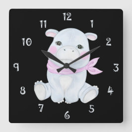 Reloj Cuadrado Hancy The Hippo Wall Clock