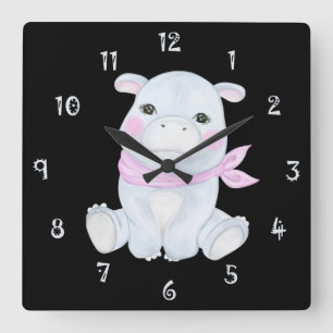 Reloj Cuadrado Hancy The Hippo Wall Clock