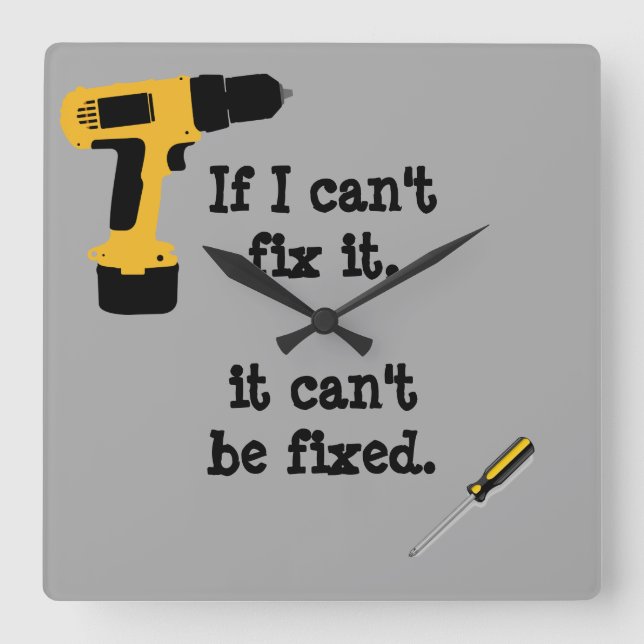 Reloj Cuadrado Handyman (Anverso)