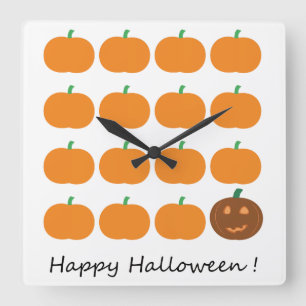 Reloj Cuadrado Happy Halloween Cumpkin Patch