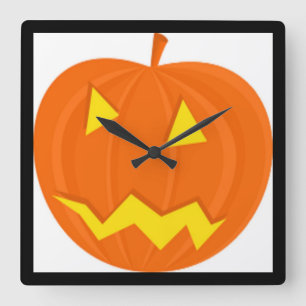 RELOJ CUADRADO "HAPPY HALLOWEEN" PUMPKIN