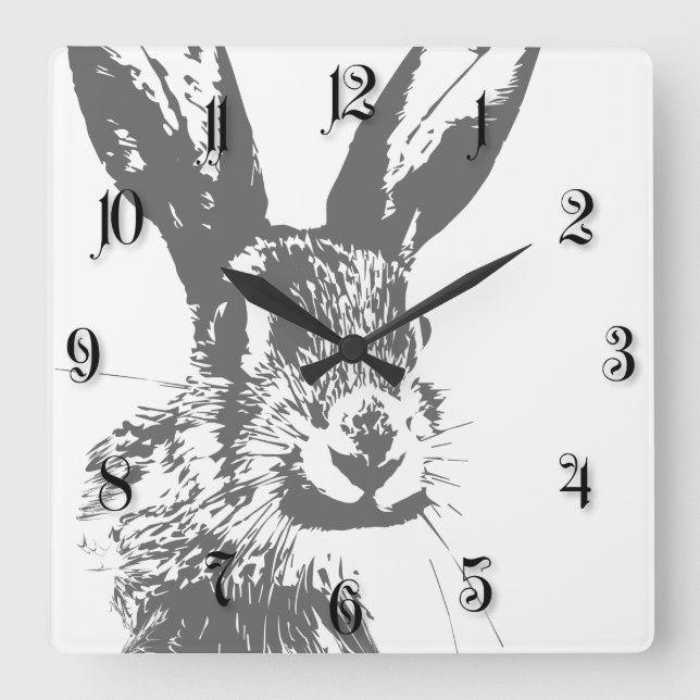 Reloj Cuadrado Hare (Anverso)