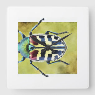 Reloj Cuadrado Harlequin beetle 251024IREF238 - Watercolor