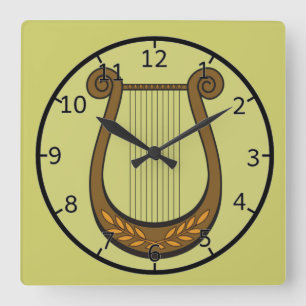 Reloj Cuadrado Harp irlandés