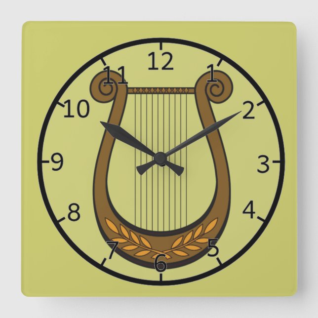 Reloj Cuadrado Harp irlandés (Anverso)