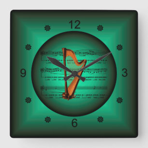 Reloj Cuadrado Harp ~ Música ~ La musique ~ Música ~ Musik ~