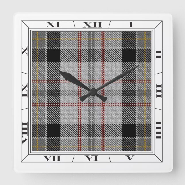 Reloj Cuadrado Harris Tartan Wall Clock (Anverso)