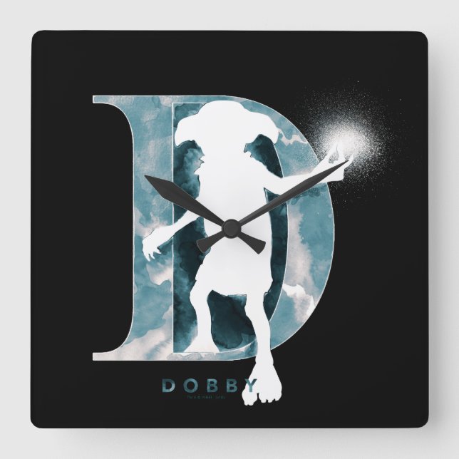 Reloj Cuadrado Harry Potter | Acuarela Dobby (Anverso)