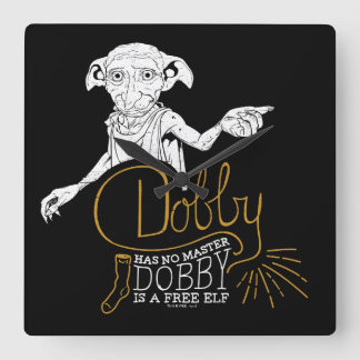 Reloj Cuadrado Harry Potter| Dobby no tiene ningún maestro