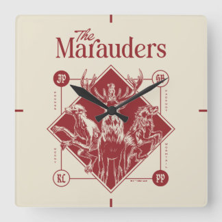 Reloj Cuadrado HARRY POTTER™ El gráfico de Marauders Animagus