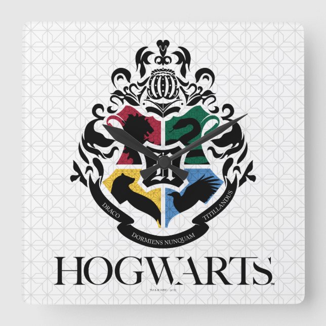 Reloj Cuadrado Harry Potter | HOGWARTS™ Escudo de la Escuela Prid (Anverso)