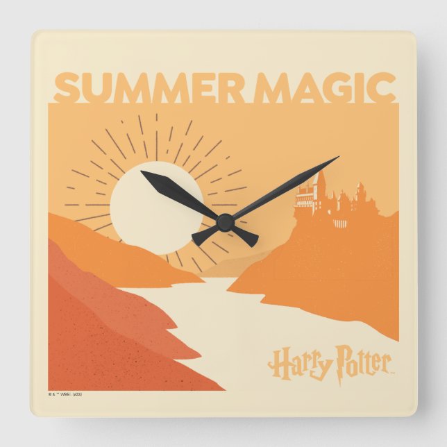Reloj Cuadrado HARRY POTTER™ | Mágica de verano HOGWARTS™ (Anverso)