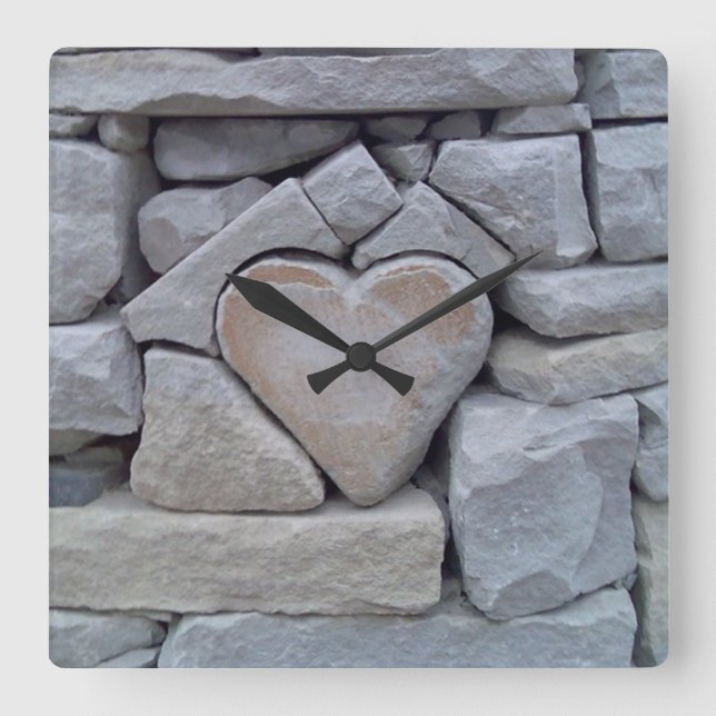Reloj Cuadrado Hart of Stone Wall Clock (Anverso)