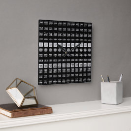 Reloj Cuadrado Hasta 12 logotipos diferentes o imágenes subidas