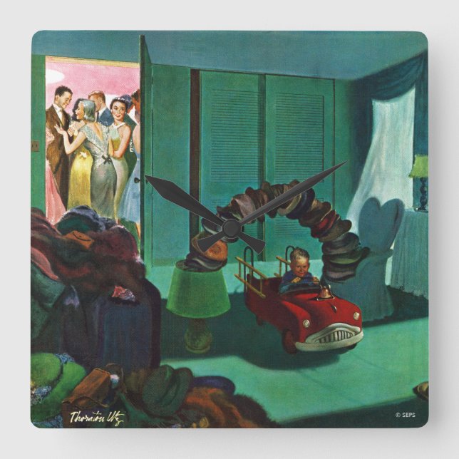 Reloj Cuadrado Hat Bridge (Anverso)