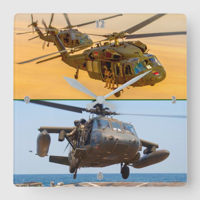 RELOJ CUADRADO HAWK NEGRO UH-60M (Anverso)