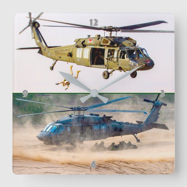 RELOJ CUADRADO HAWK NEGRO UH-60M (Anverso)