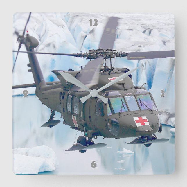 RELOJ CUADRADO HAWK NEGRO UH-60M (Anverso)