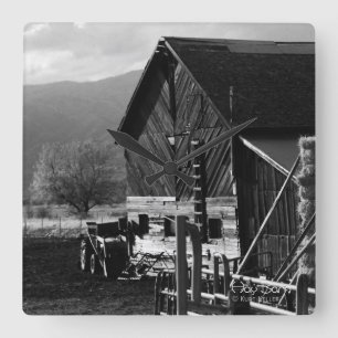 Reloj Cuadrado Hay Barn