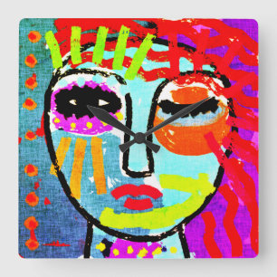 Reloj Cuadrado He tenido suficiente arte abstracto original
