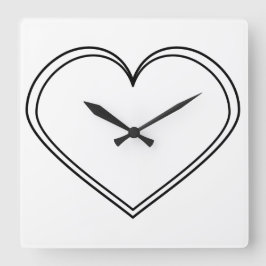 Reloj Cuadrado Heart clock
