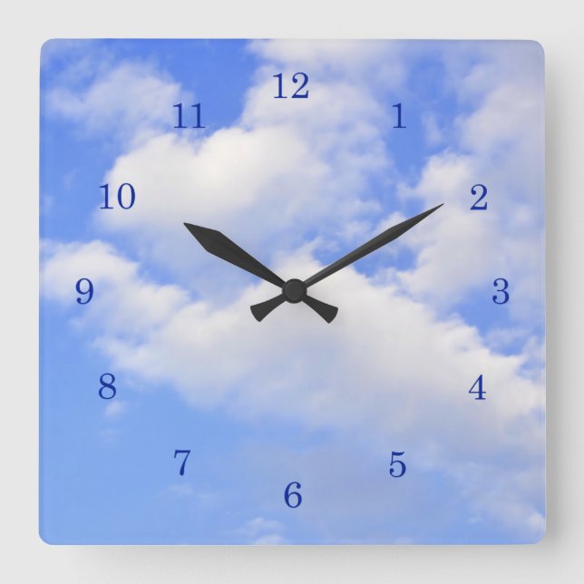 Reloj Cuadrado Heart from clouds - Wall Clock (Anverso)