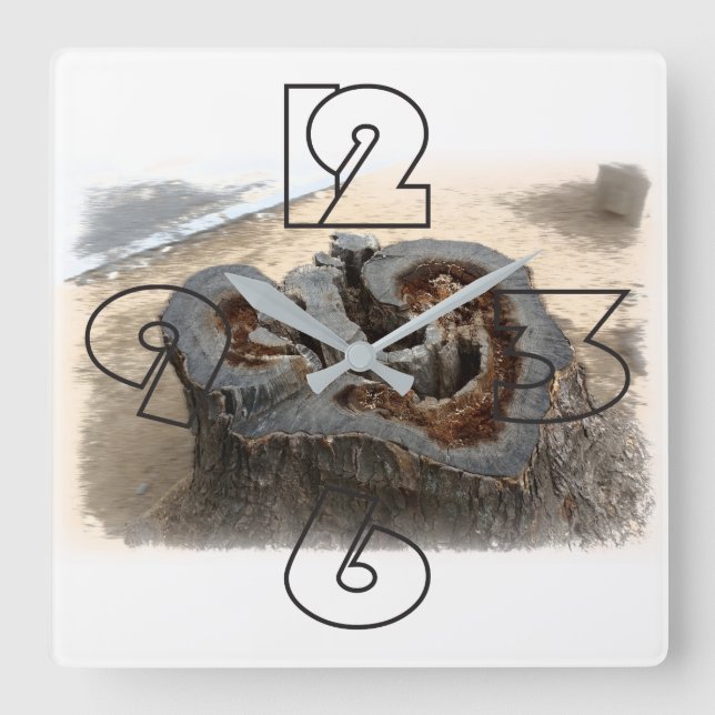 Reloj Cuadrado Heart of the old tree (Anverso)
