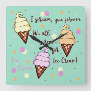 Reloj Cuadrado Helado