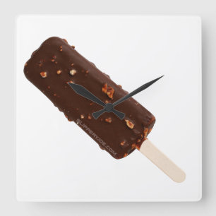 Reloj Cuadrado Helado de SlipperyJoe's barra de chocolate delicio