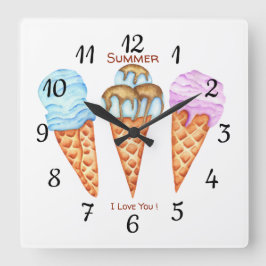 Reloj Cuadrado Helado Romántico Te Amo