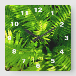 Reloj Cuadrado Helecho