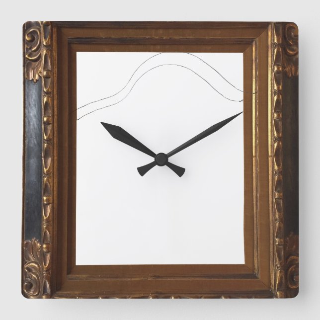 Reloj Cuadrado Hello Spring Floral Wreath Clock – A Celebration o (Anverso)