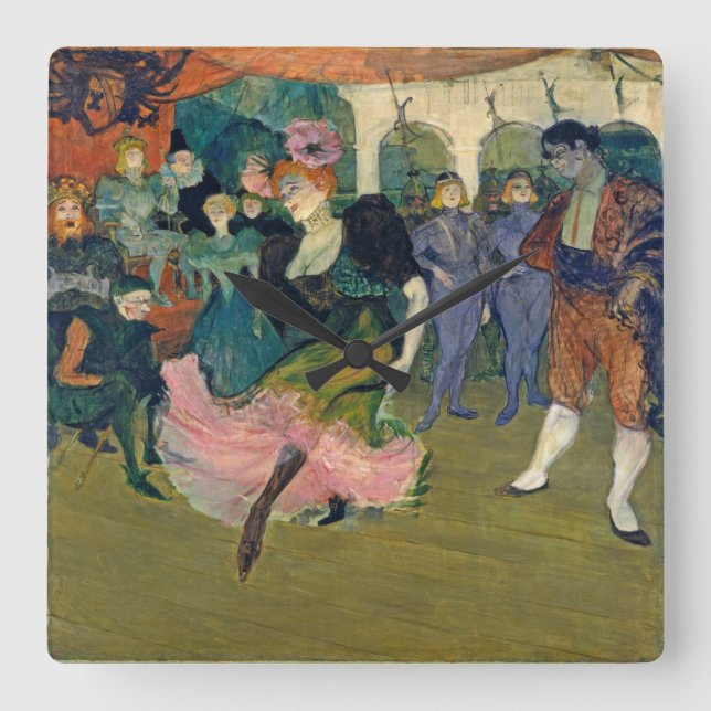 Reloj Cuadrado Henri de Toulouse-Lautrec | Mapa: Viaje de Magella (Anverso)