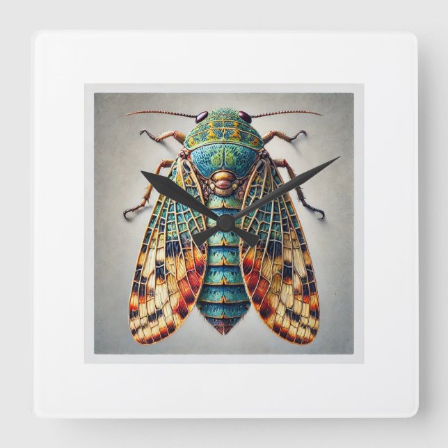 Reloj Cuadrado Henricus Insect 070824IREF222 - Watercolor (Anverso)