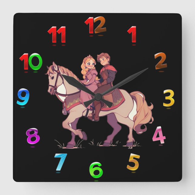 Reloj Cuadrado Hermosa pareja (Anverso)