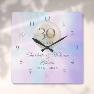 Reloj Cuadrado Hermosa Perla 30 Aniversario de Boda