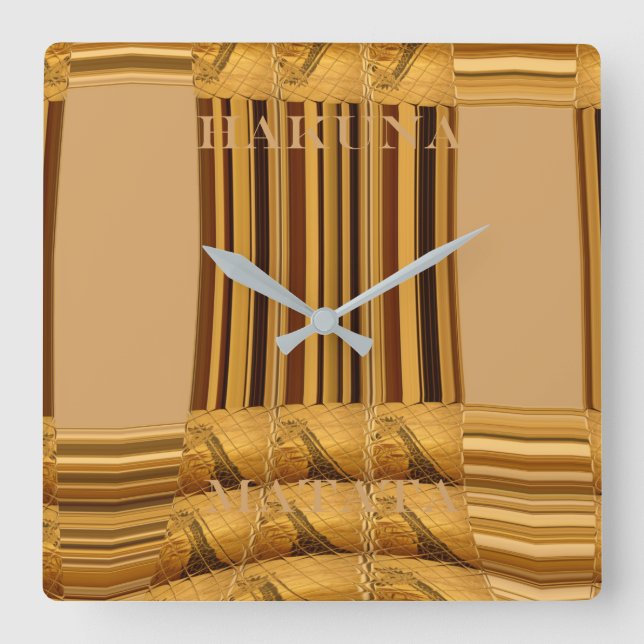 Reloj Cuadrado Hermosa y hermosa jirafa de animales salvajes de K (Anverso)