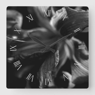 Reloj Cuadrado Hermosas flores de Lily
