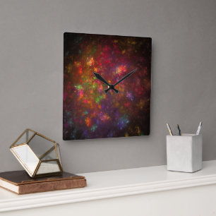 Reloj Cuadrado Hermoso abstracto