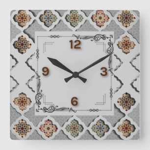 Reloj Cuadrado Hermoso etno