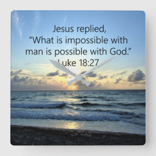 RELOJ CUADRADO HERMOSO LUKE 18:27 SUNRISE