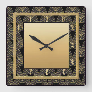 Reloj Cuadrado Hermoso patrón Art Deco