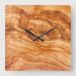 Reloj Cuadrado Hermoso trozo de madera