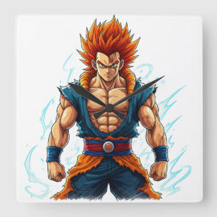 Reloj Cuadrado héroe de anime otaku weeb decal merch
