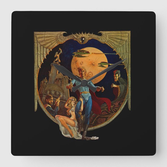 Reloj Cuadrado Héroe de Ciencia Ficción (Anverso)