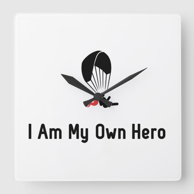 Reloj Cuadrado Héroe del Paragliding (Anverso)